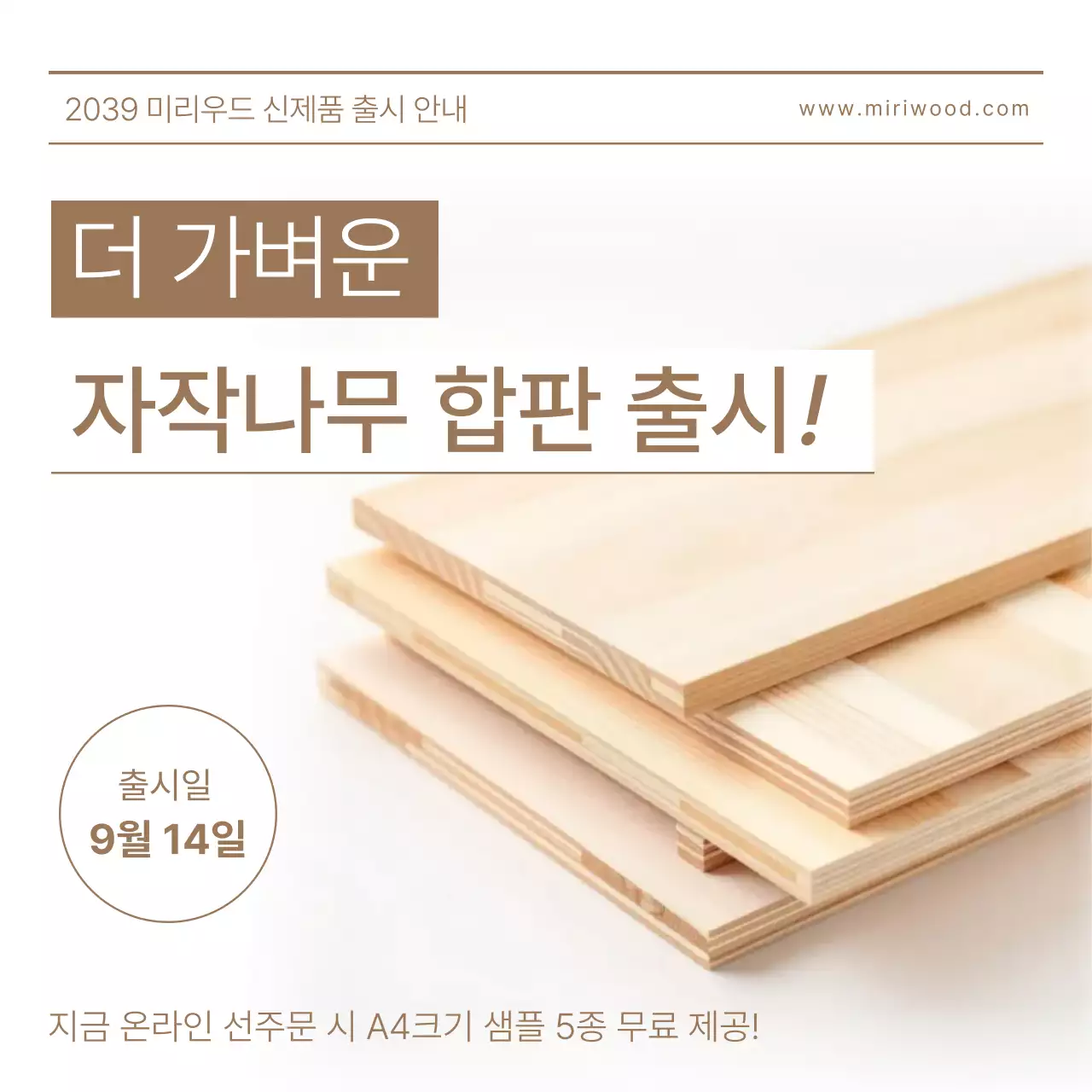 베이지 심플 제품 홍보