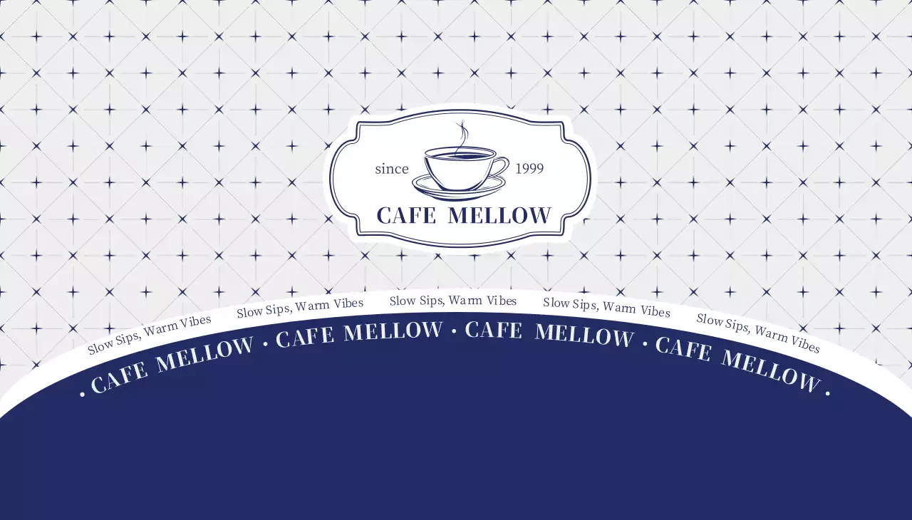 ネイビー クラシック カフェ 看板 パターン