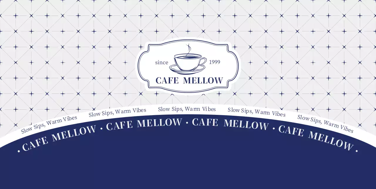 ネイビー クラシック カフェ 看板 パターン