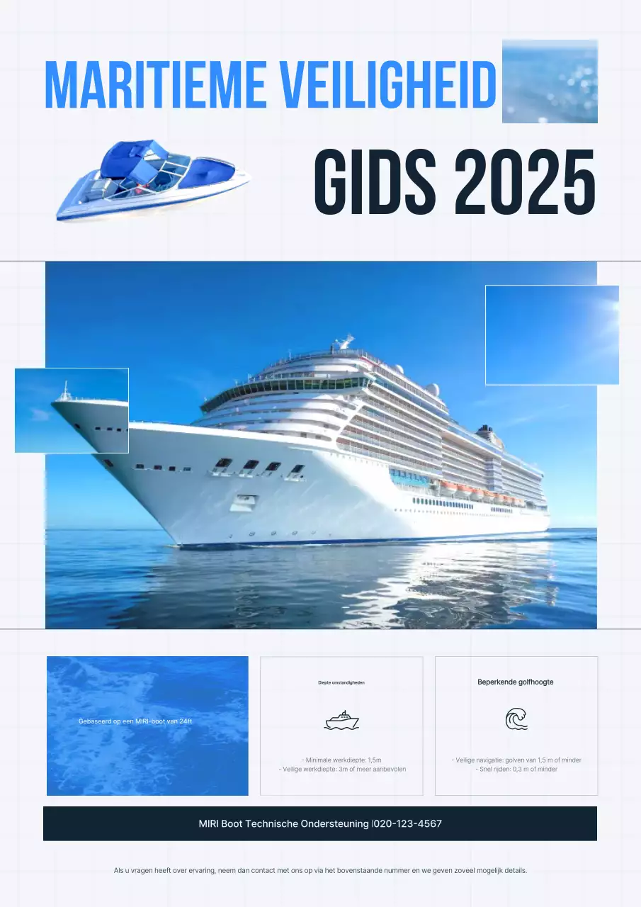 Blauwe moderne veiligheidsrichtlijnen