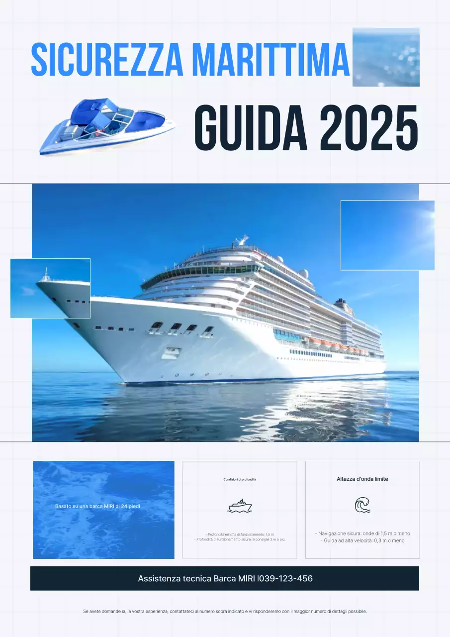 Linee guida di sicurezza moderne blu