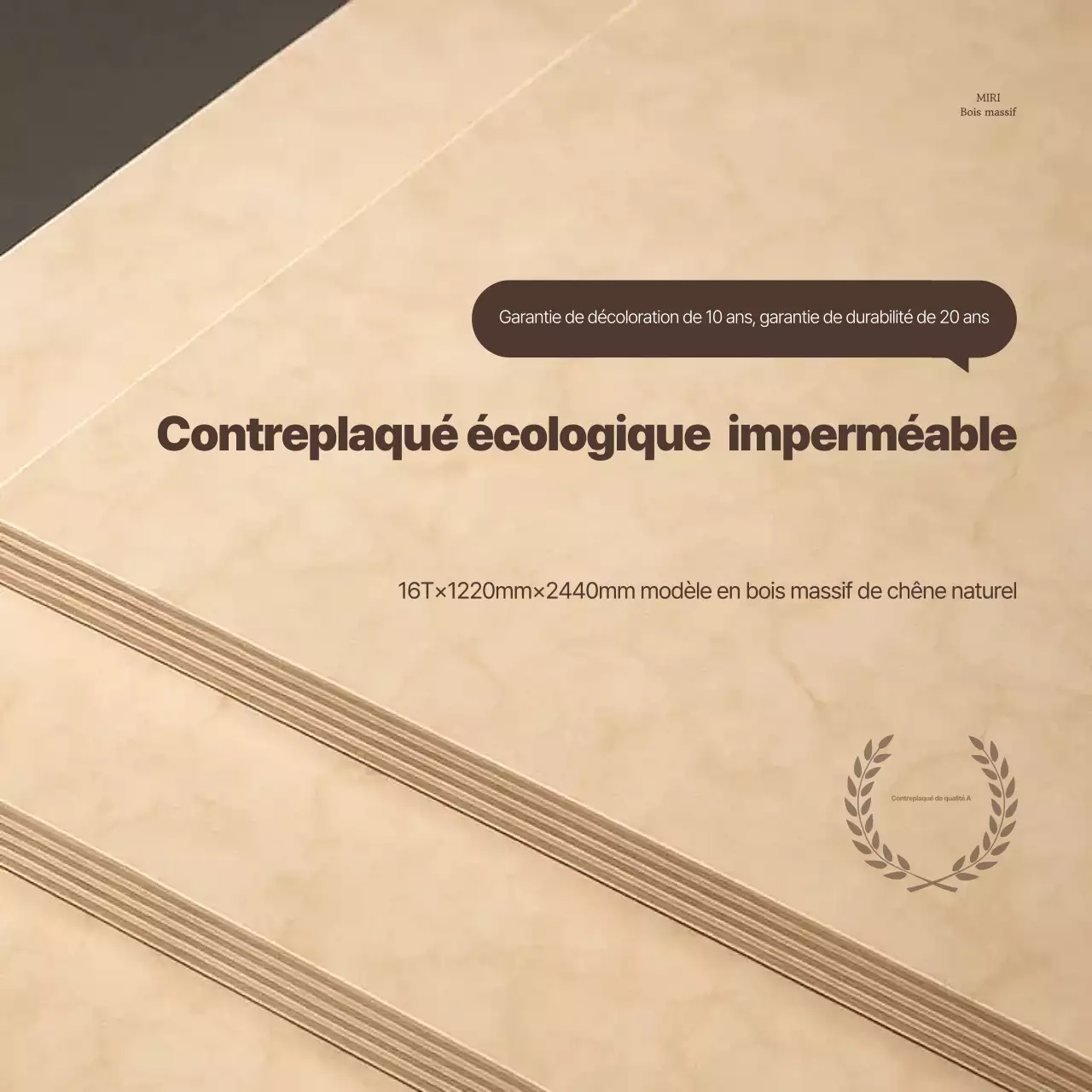 Publicité pour des matériaux de construction simples et beiges