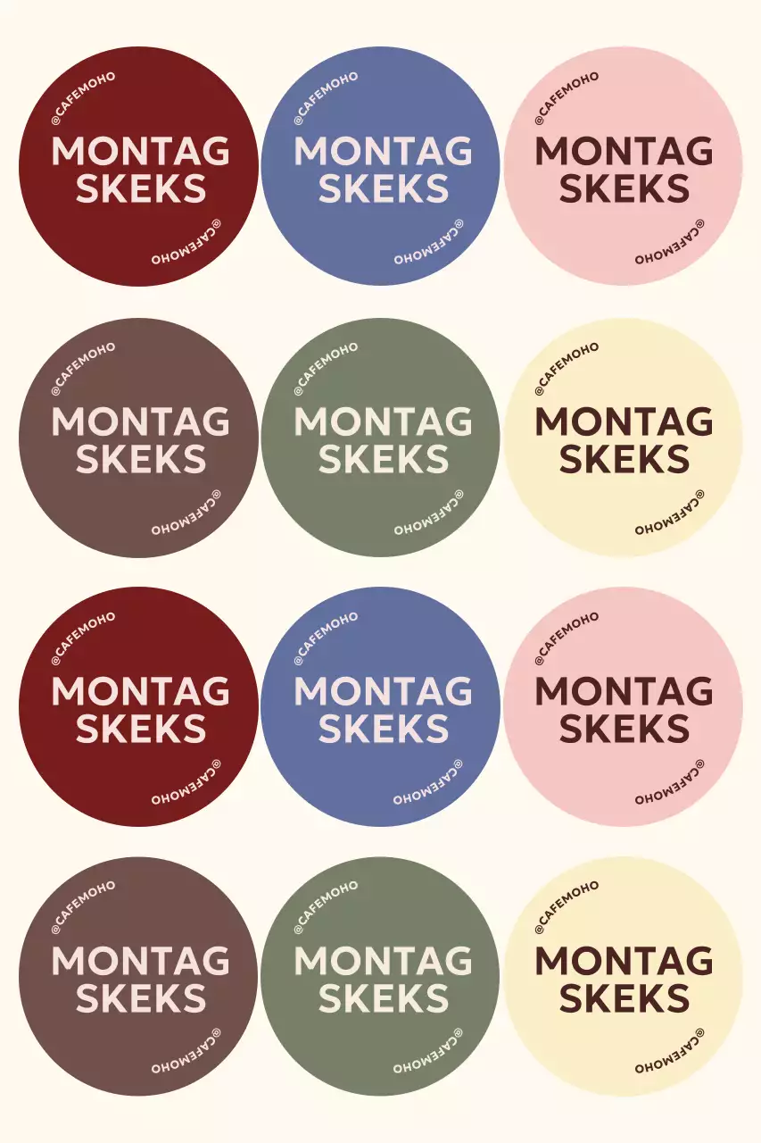 Beige Einfache Aufkleber Waren