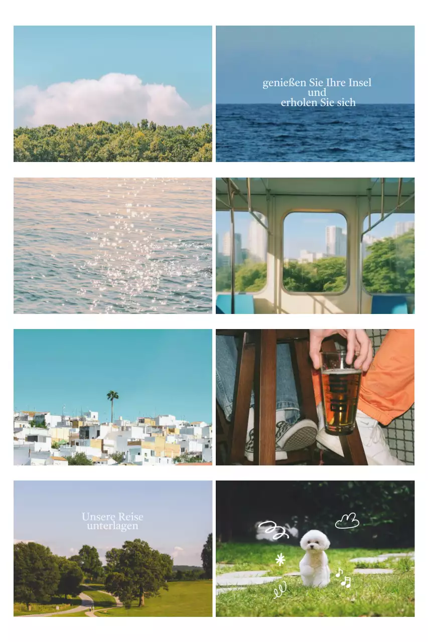 Himmelblaues Vintage-Reiseportfolio