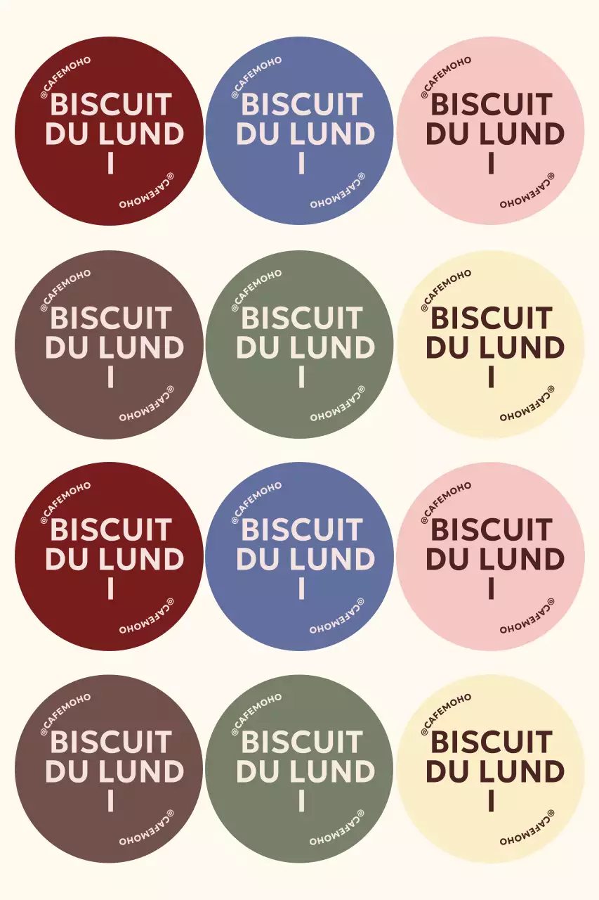 Autocollants simples beiges