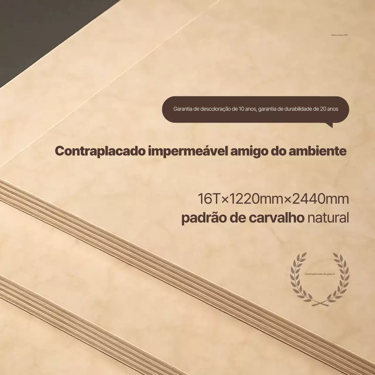 Anúncio de materiais de construção simples bege