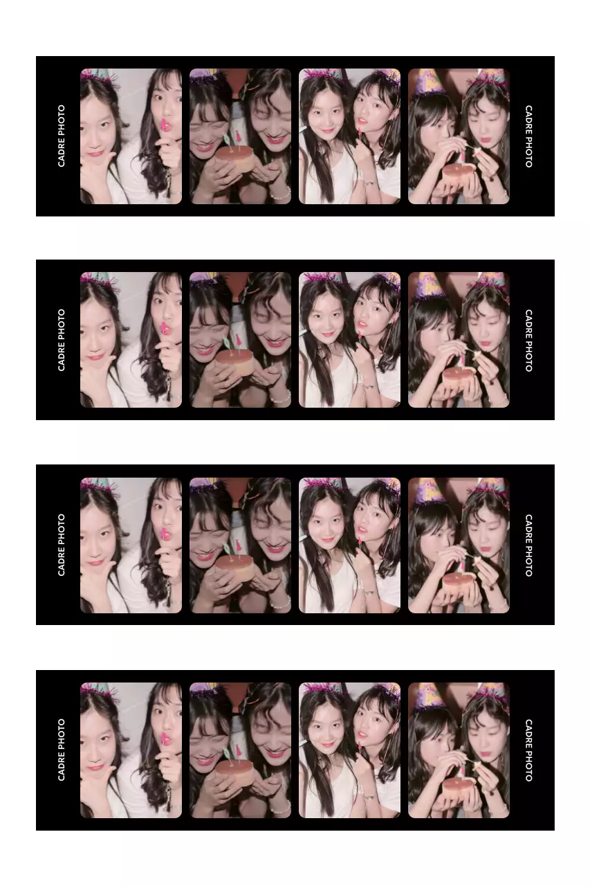 Cadre photo noir Cute Life 4-Cut