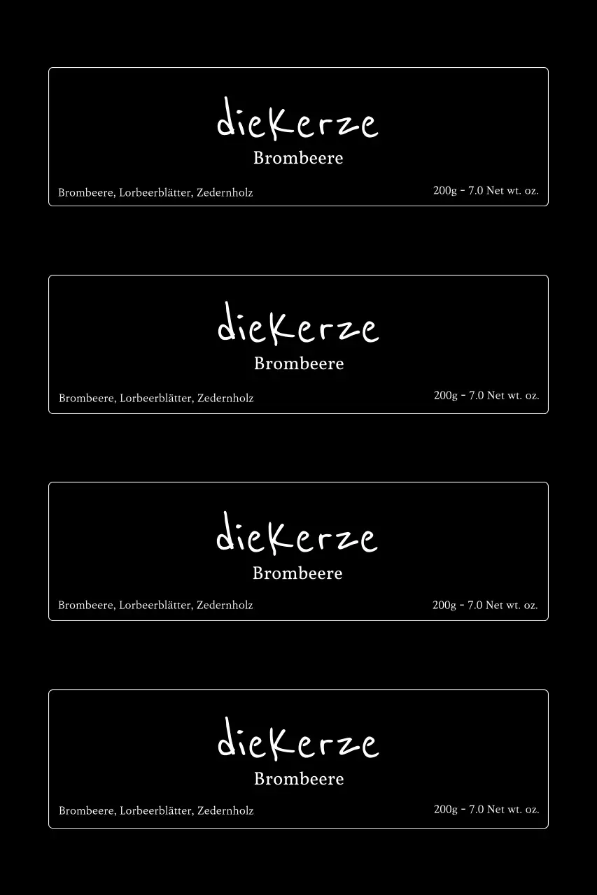 Schwarze einfache Kerzenwerbung