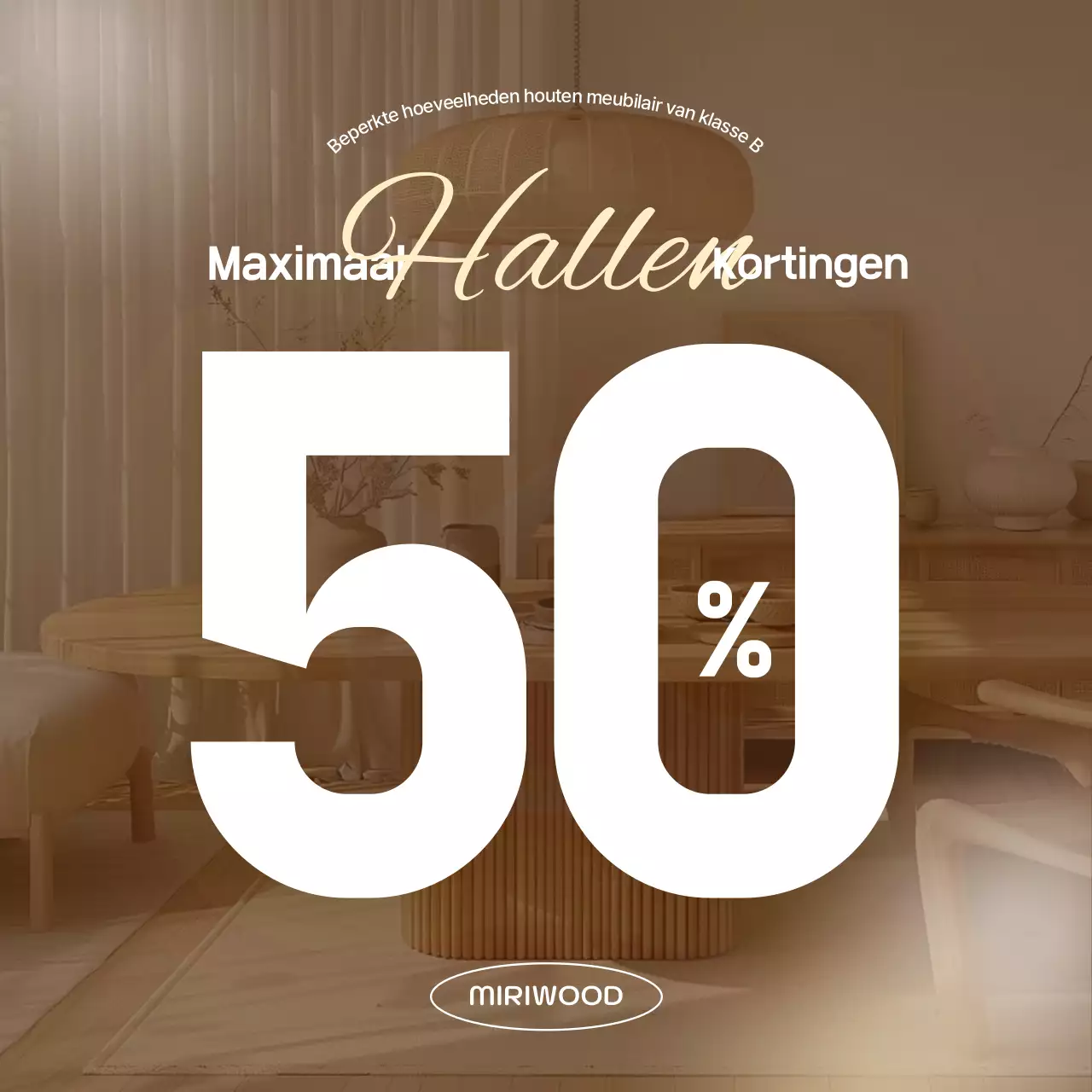 Beige Eenvoudige Meubelkorting