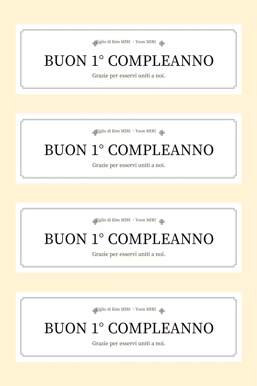 Invito di compleanno semplice beige