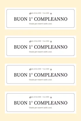 Invito di compleanno semplice beige