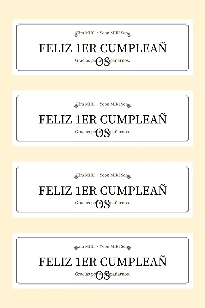 Invitación de cumpleaños sencilla en color beige