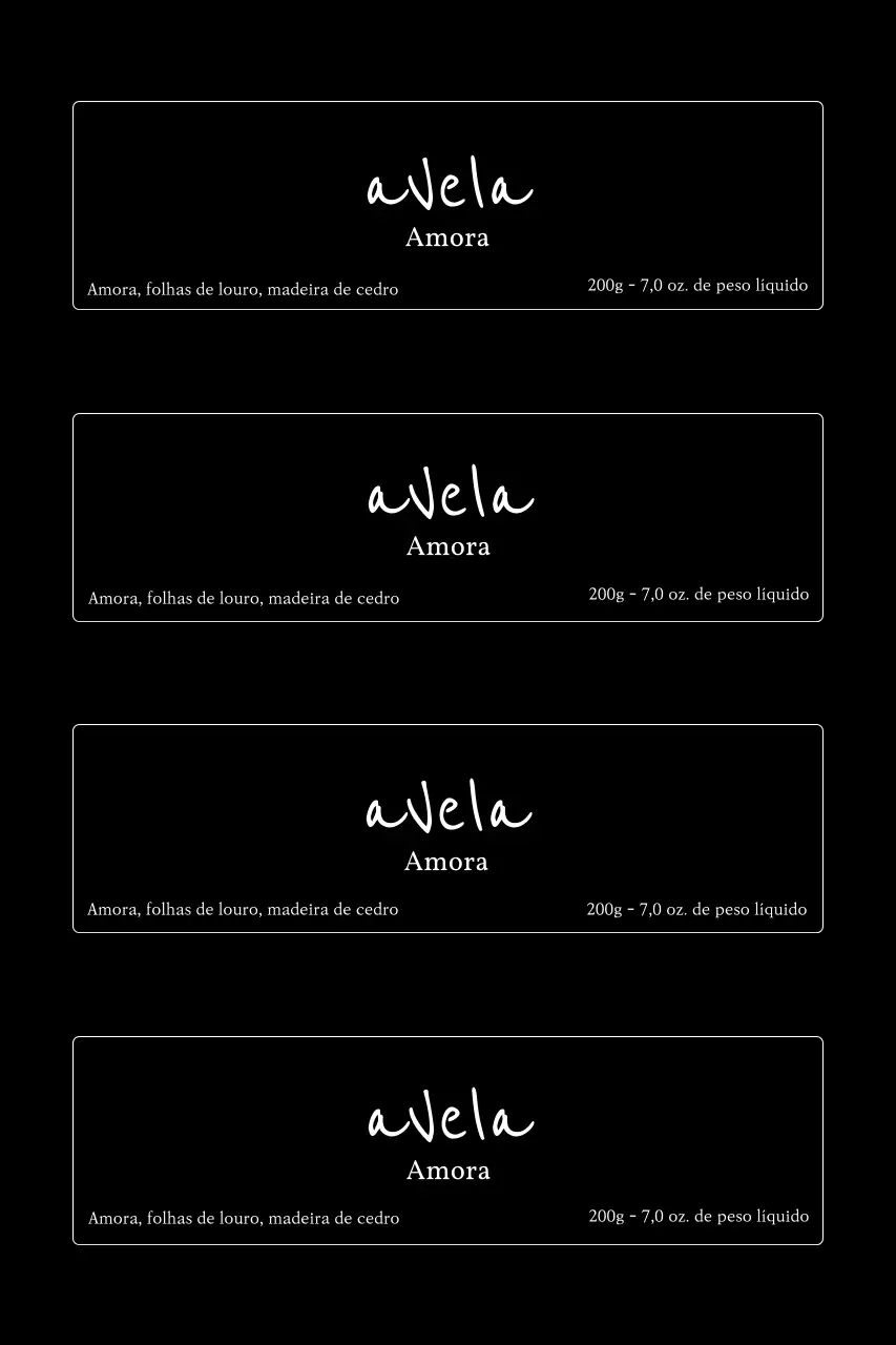 Anúncio de vela preta simples