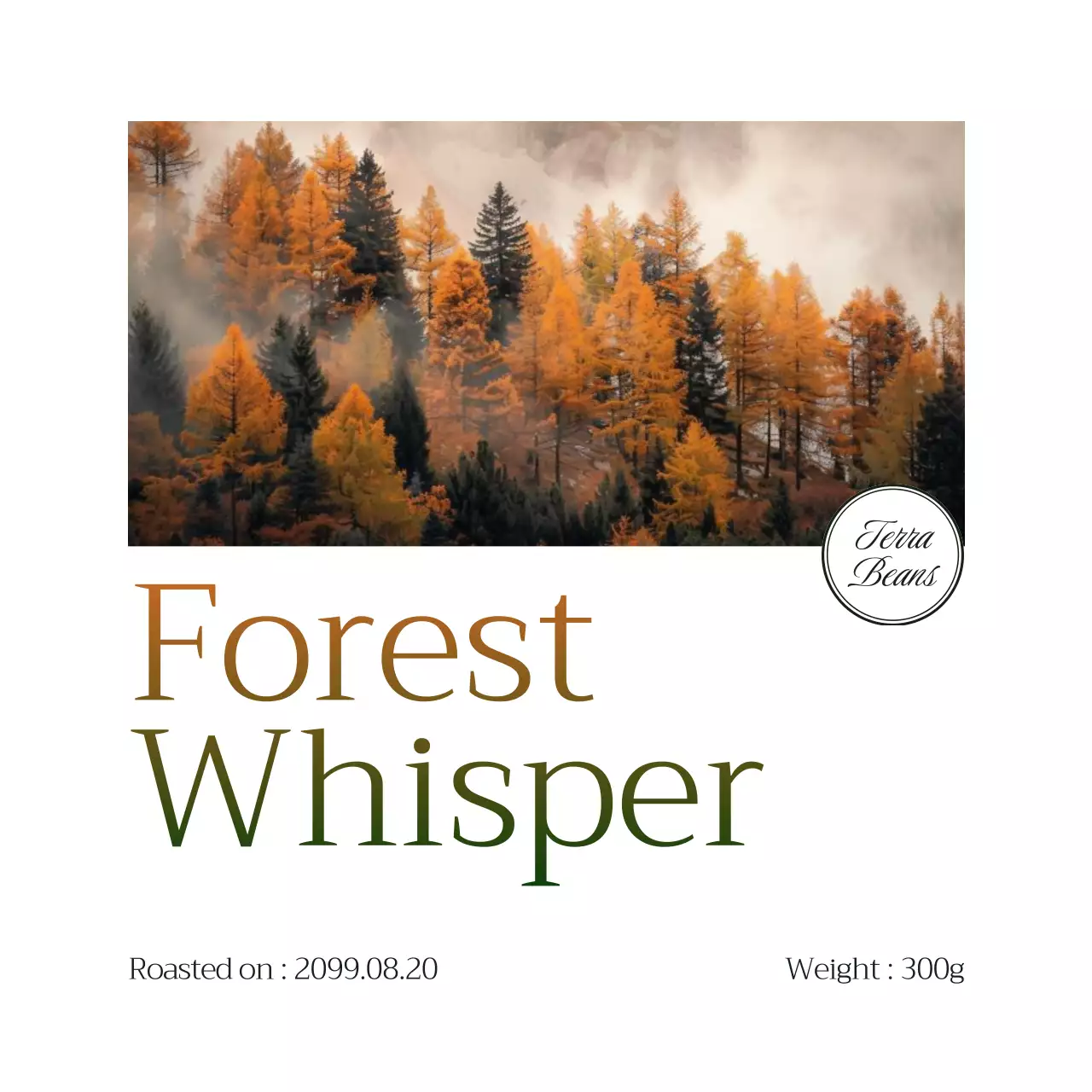 茶色 シンプル コーヒー ラベル コーヒー豆ラベル