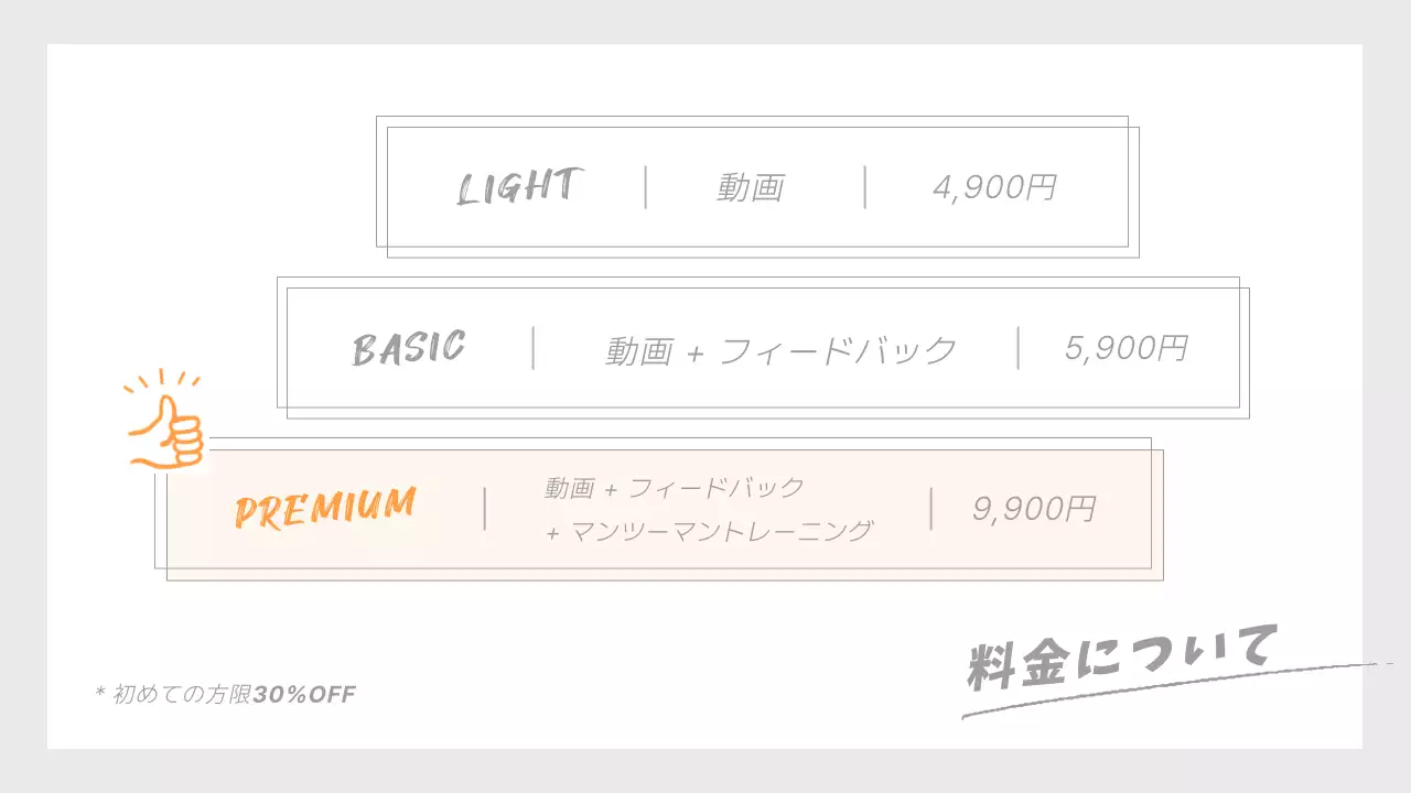 オレンジモノクロオンラインフィットネスウェブ詳細ページ