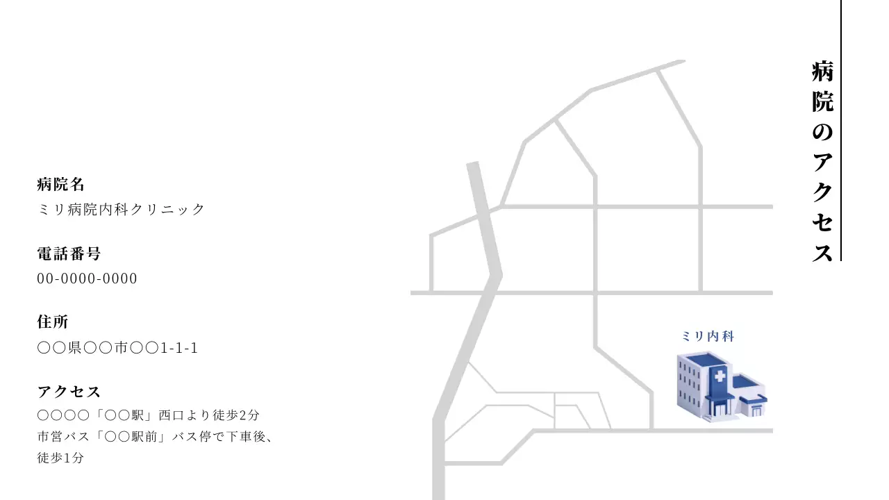 青い医療病院ウェブ詳細ページ