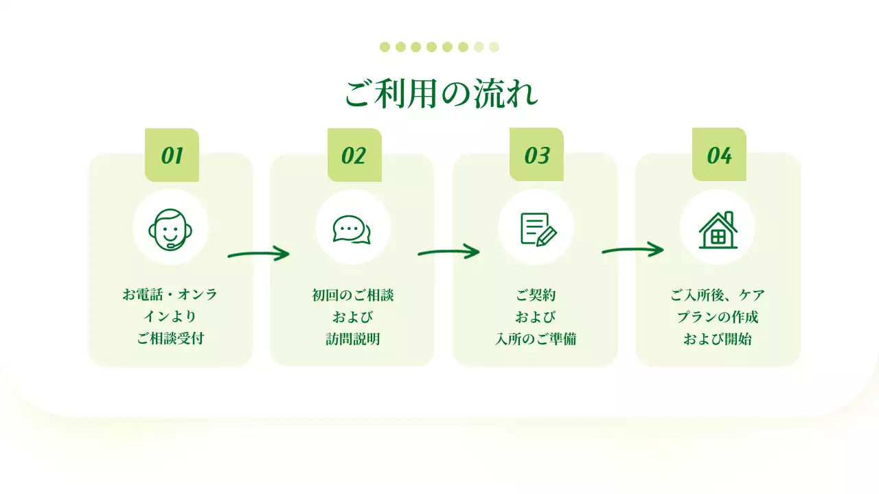 緑 ナチュラル 介護 パンフレット