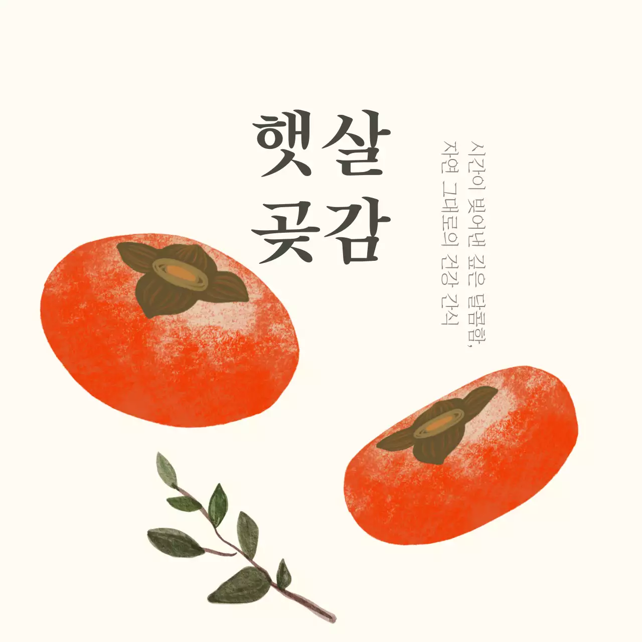 주황 전통 감 제품 홍보