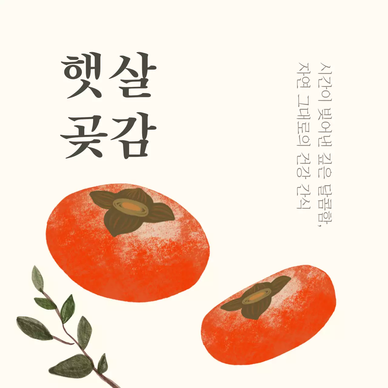 주황 전통 감 제품 홍보