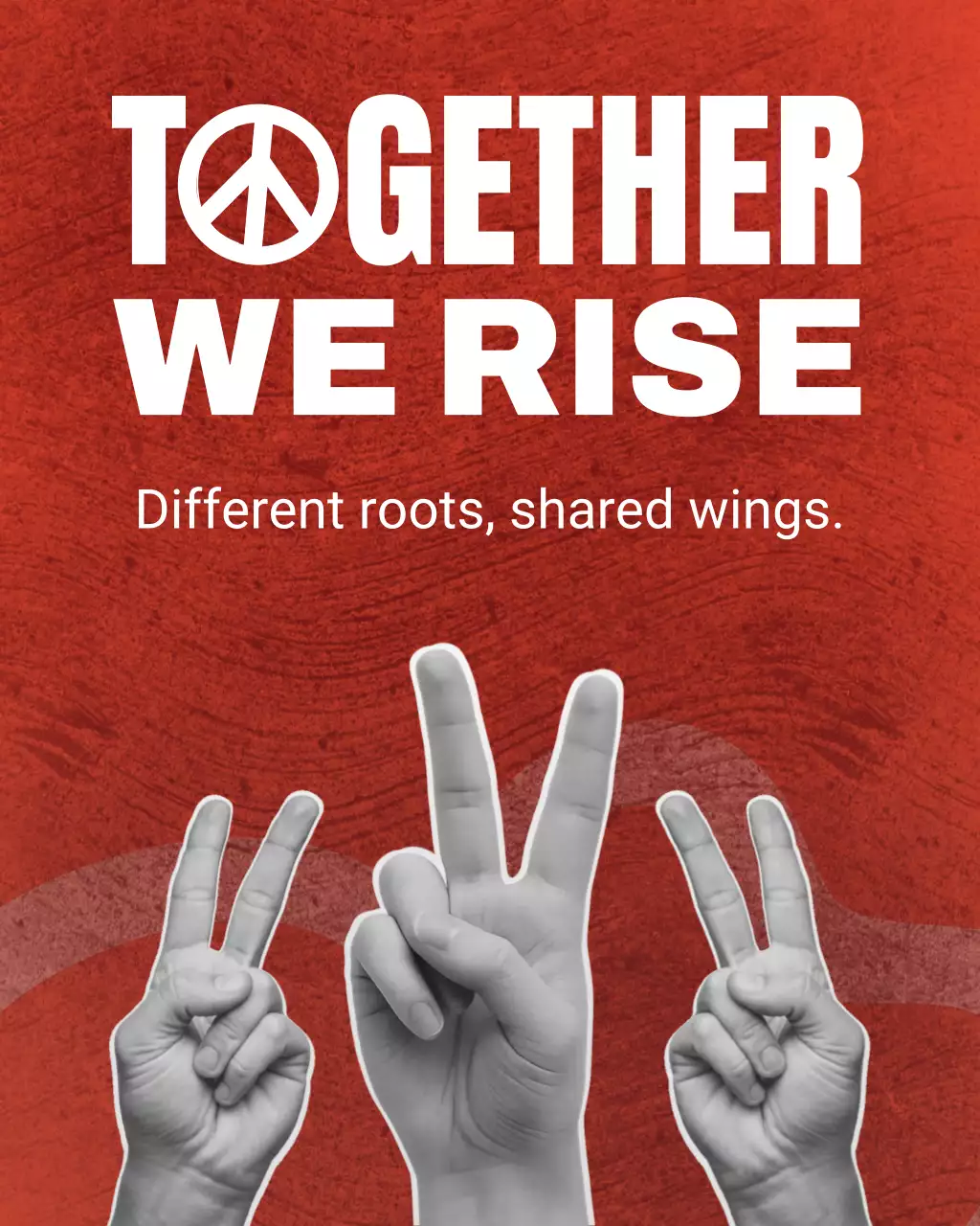 Orange and White Bold International Peace Day Instagram Post