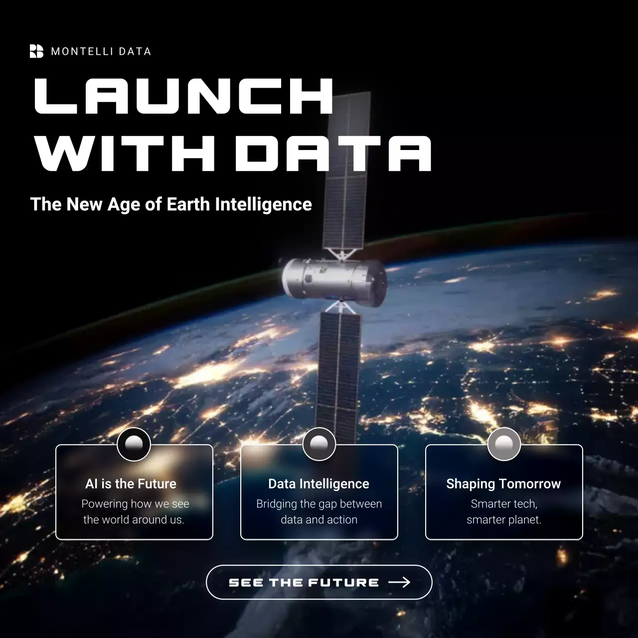 Black Futuristic Data Promotion Instagram Post