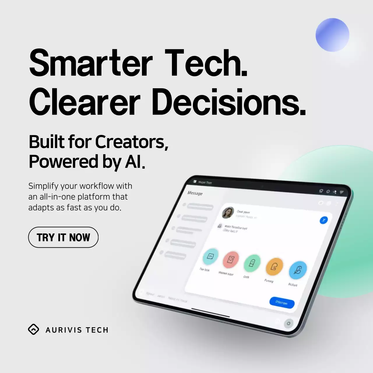 Grey Modern Tech Advertisement Instagram Post