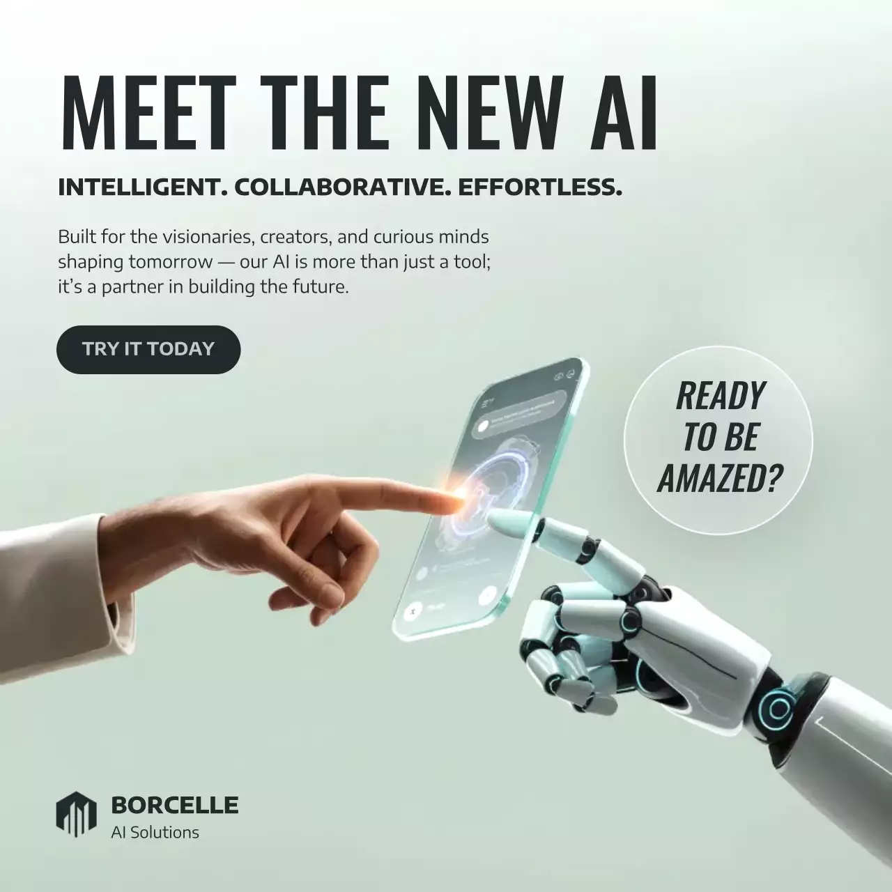 Grey Modern AI Promotion Instagram Post
