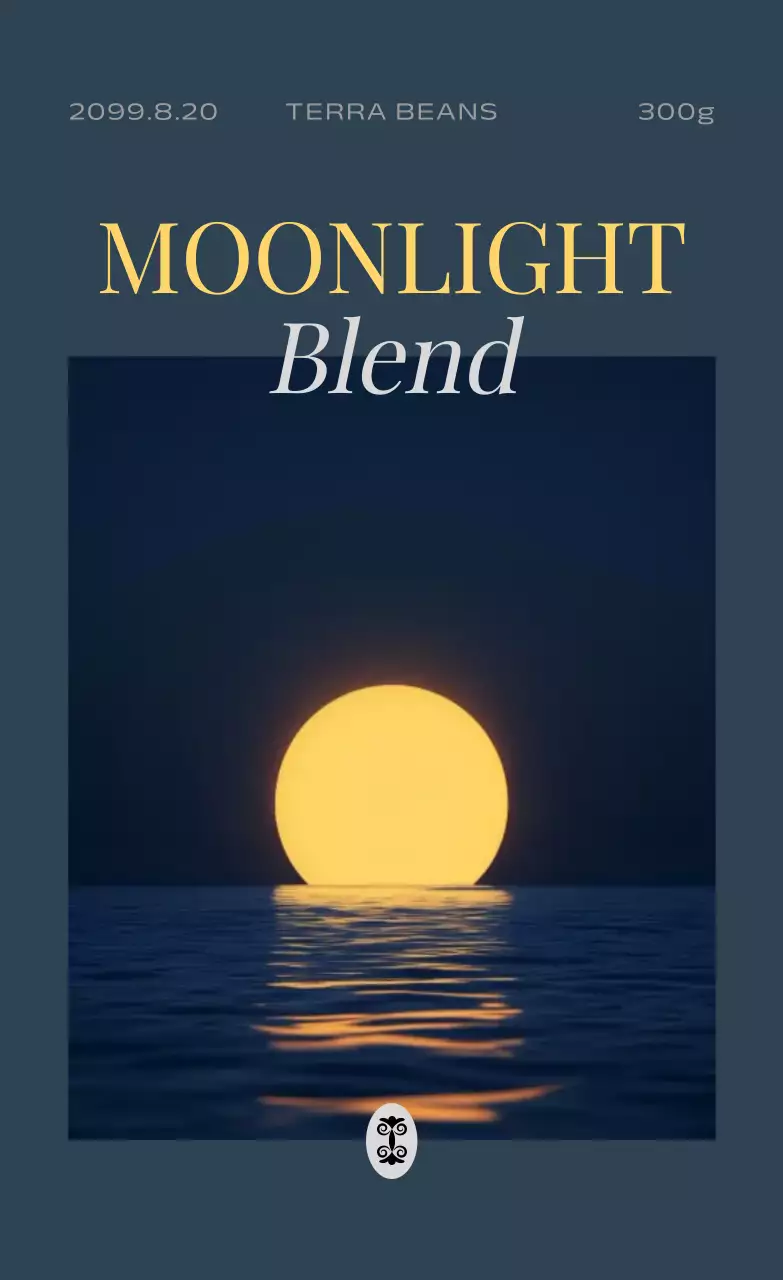 ネイビー シンプル ラベル コーヒー豆ラベル