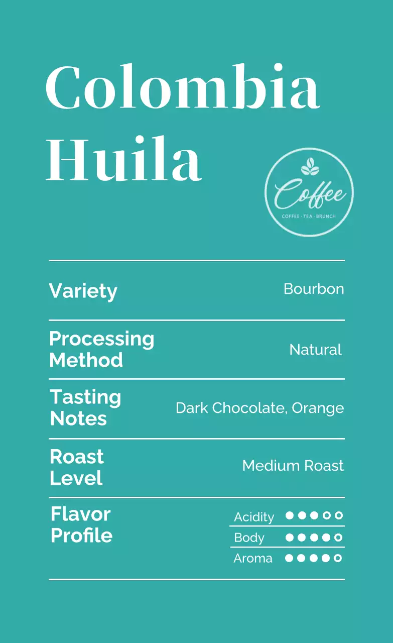 青 シンプル コーヒー ラベル コーヒー豆紹介