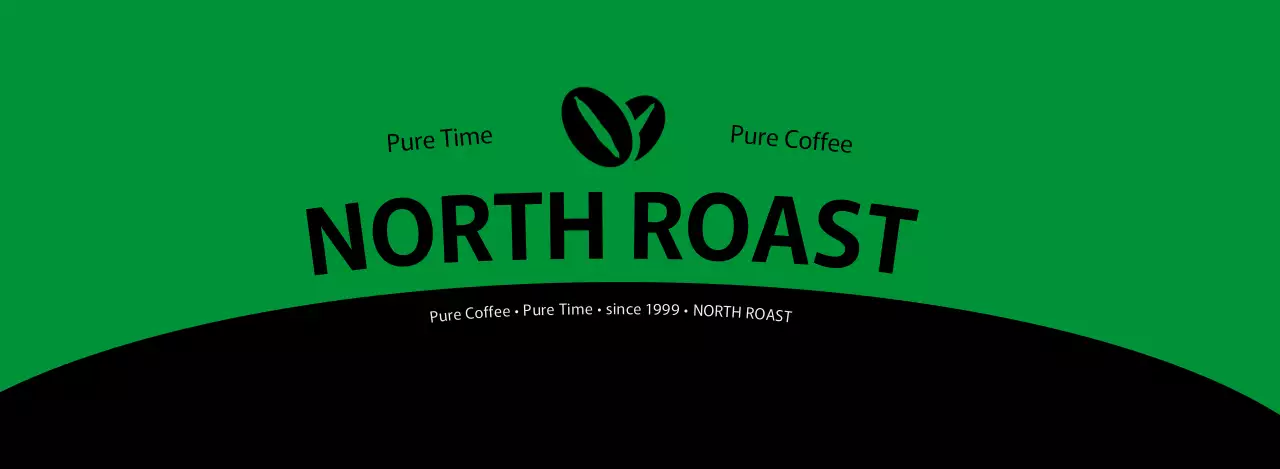 緑 シンプル コーヒー ラベル 単色イラスト