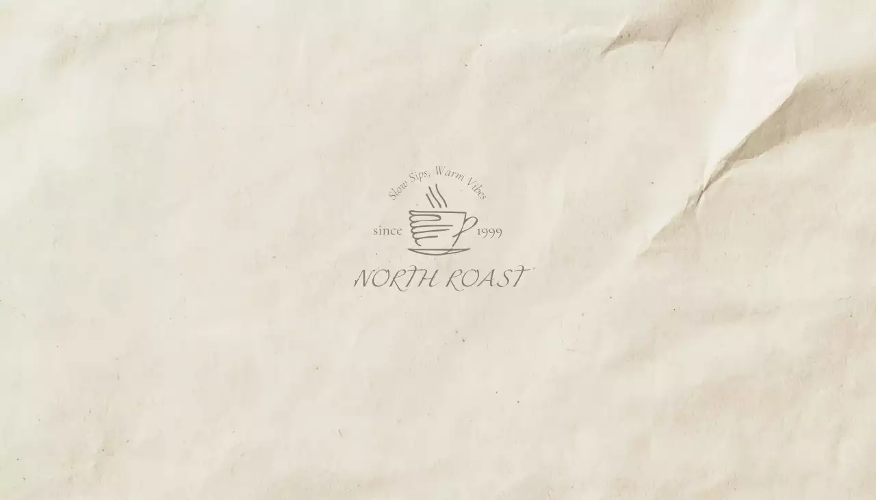 アイボリー シンプル コーヒー ロゴ 単色イラスト