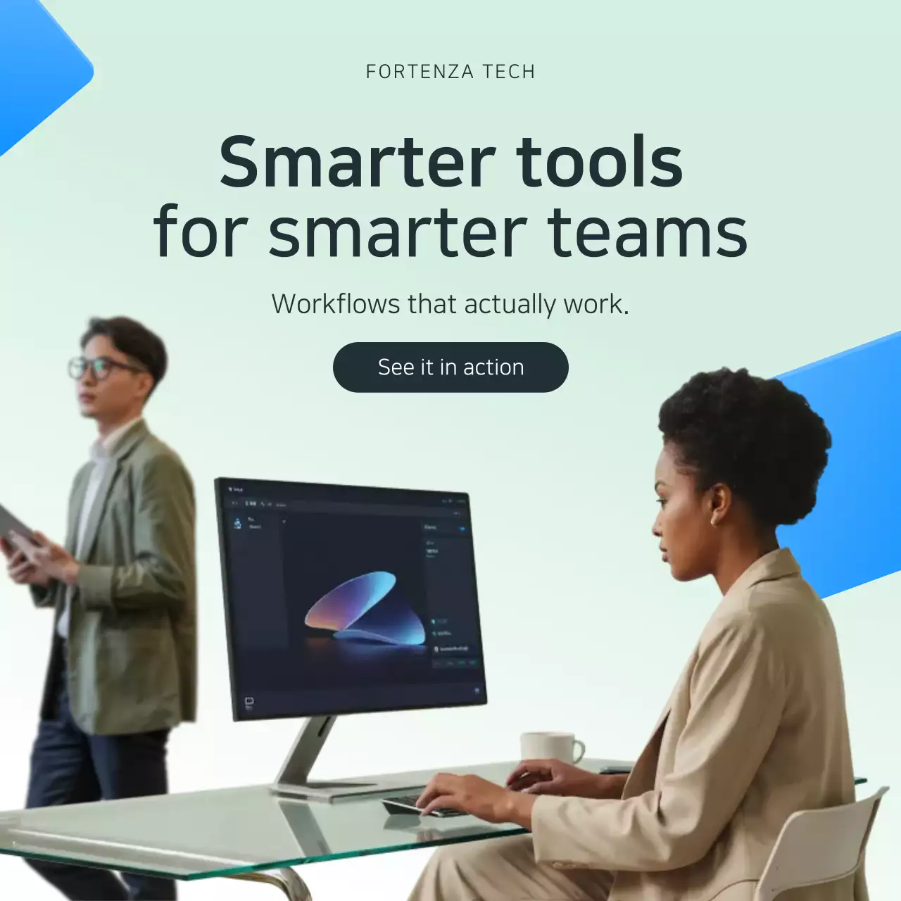 Mint Modern Workflow Advertisement Instagram Post