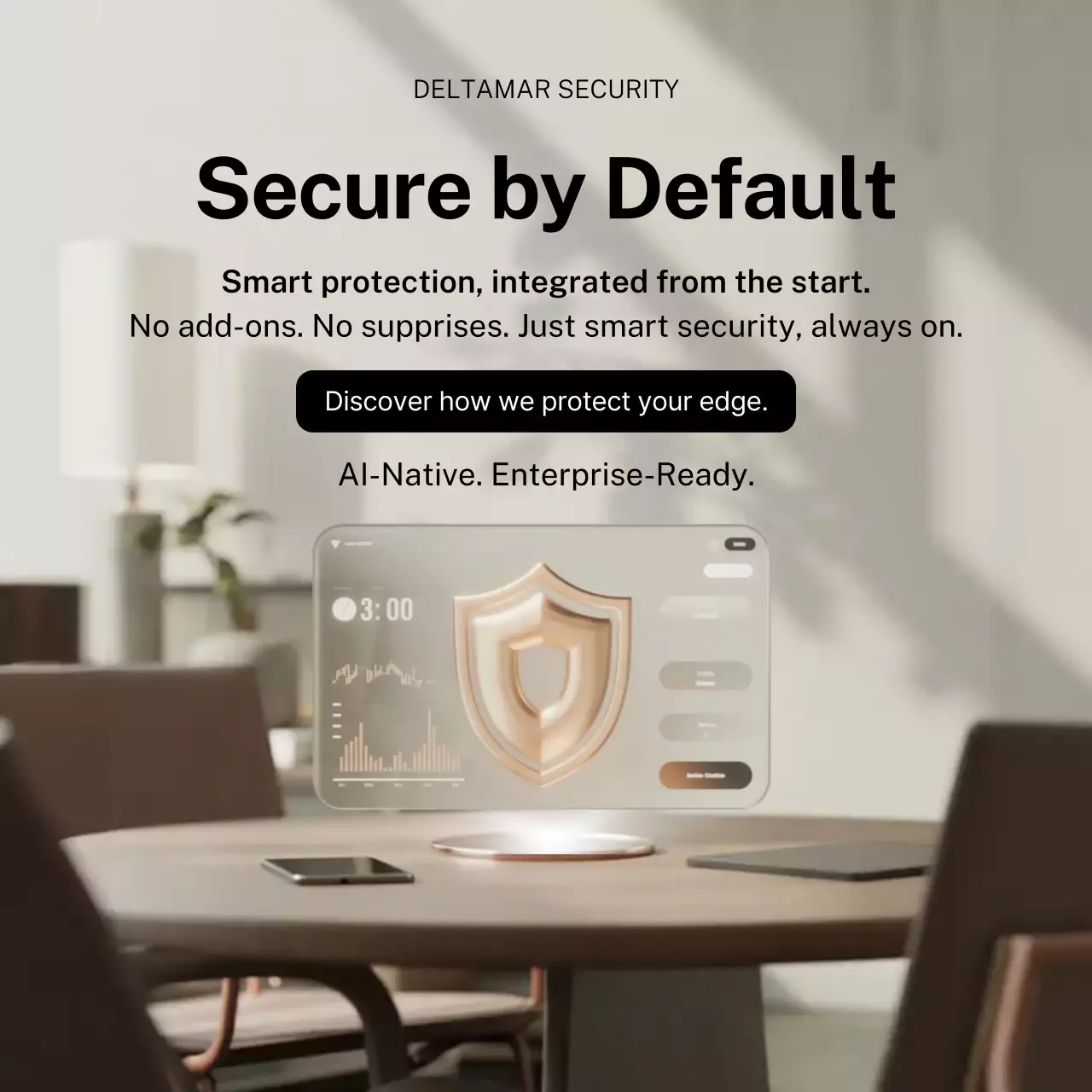 Beige Modern Security Advertisement Instagram Post