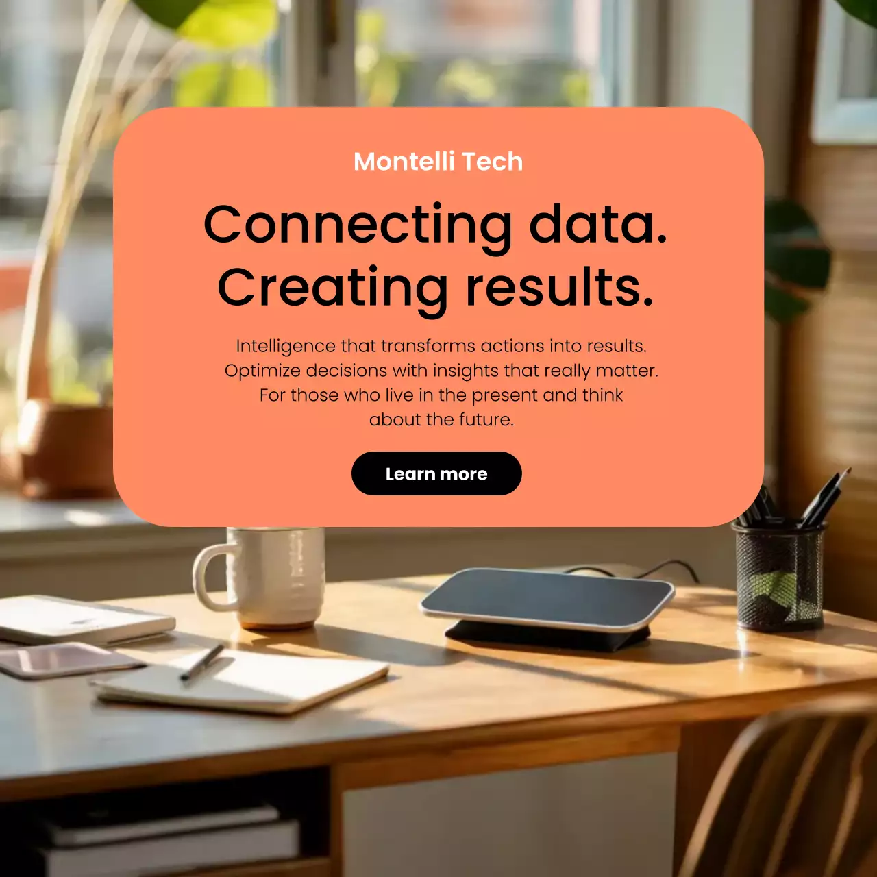 Orange Modern Tech Promotion Instagram Post