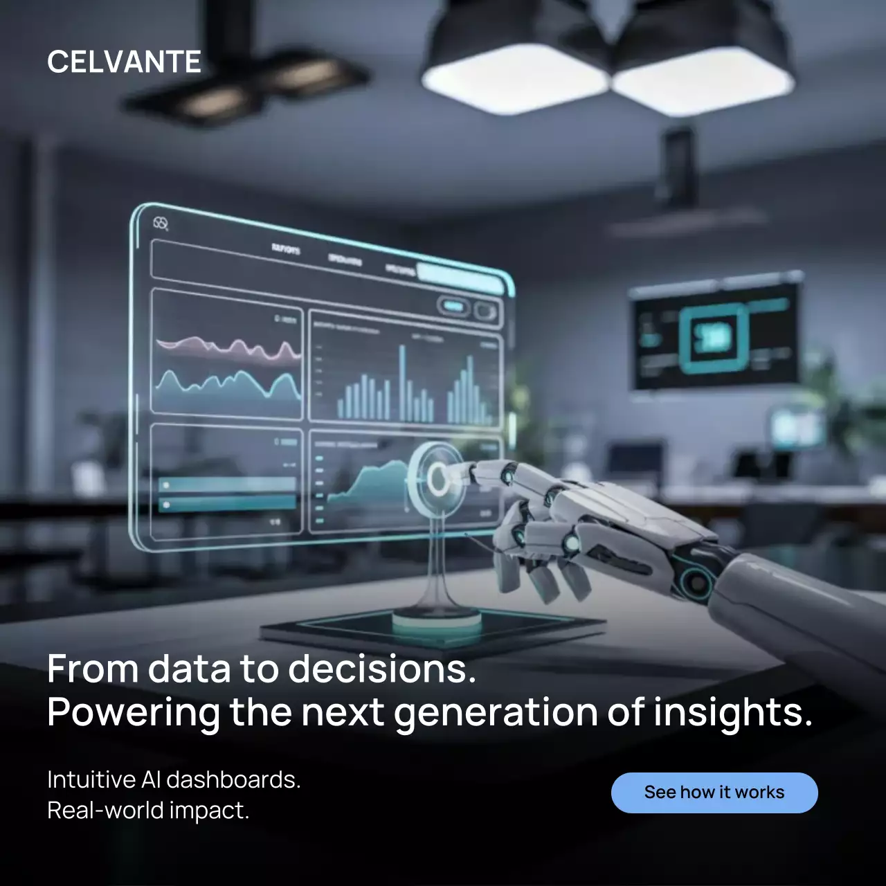 Grey Modern AI Analytics Advertisement Instagram Post