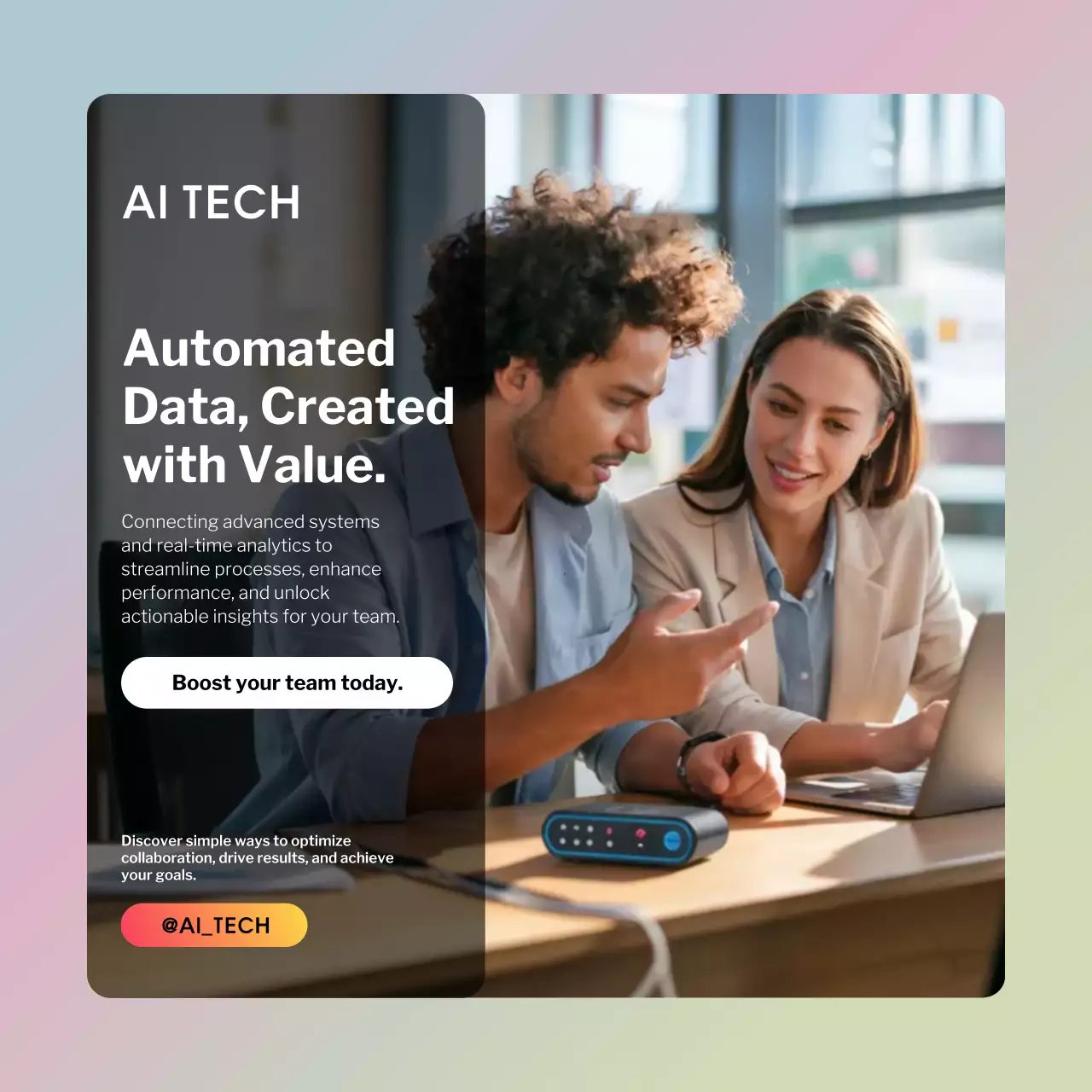Purple Modern AI Advertisement Instagram Post