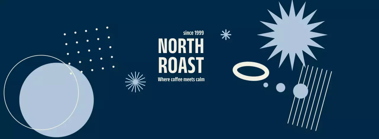 ネイビー モダン コーヒー 看板 パターン