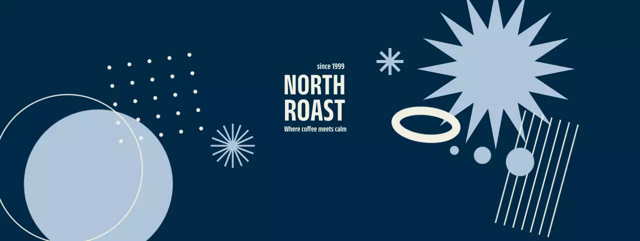 ネイビー モダン コーヒー 看板 パターン