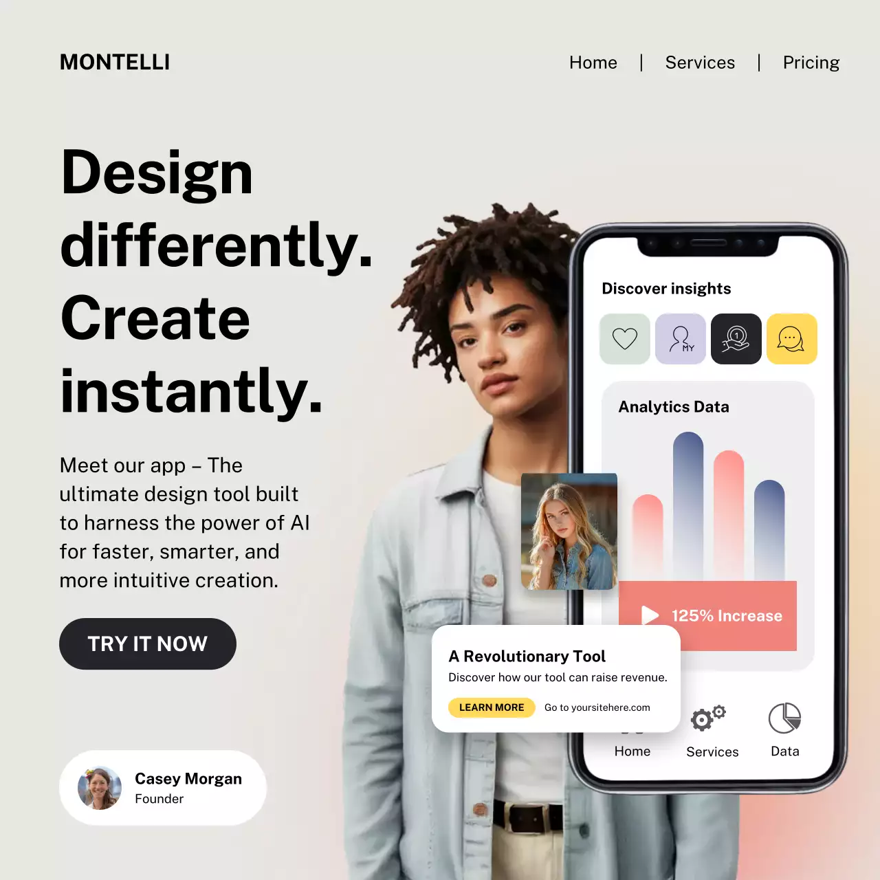 Beige Modern Design Promotion Instagram Post