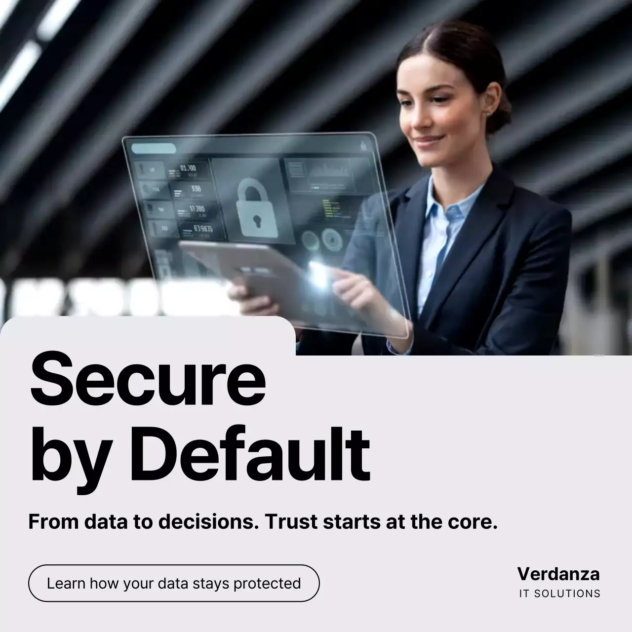 Grey Modern Cybersecurity Promotion Instagram Post