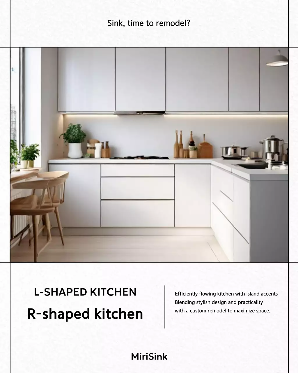 White Modern Kitchen Remodeling Advertisement