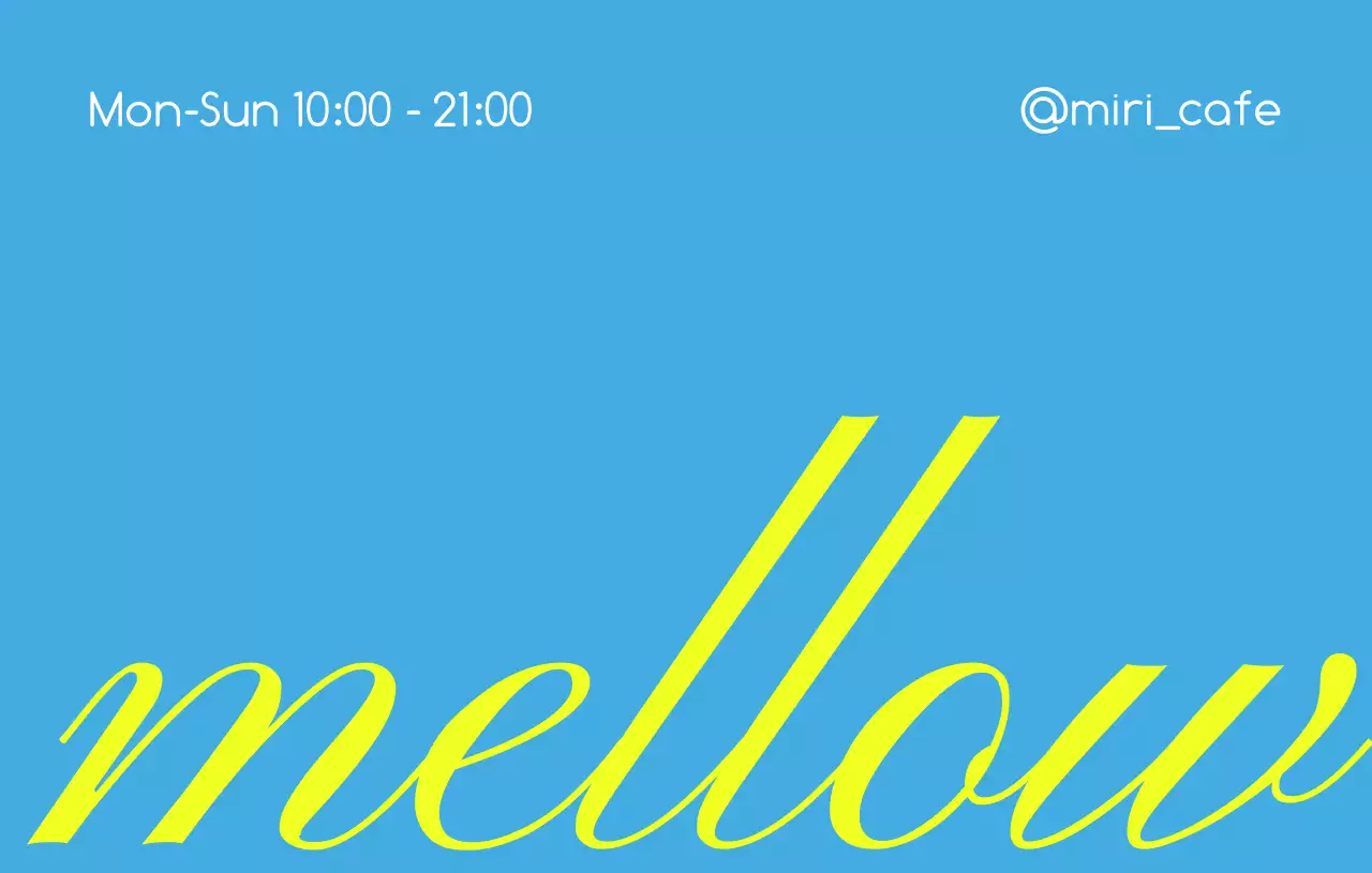 青 シンプル コーヒー プロモーション おしゃれ