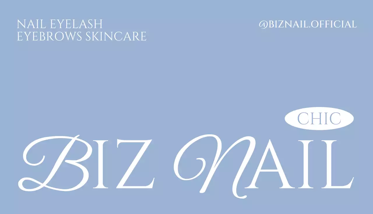 하늘색 세련 뷰티 홍보