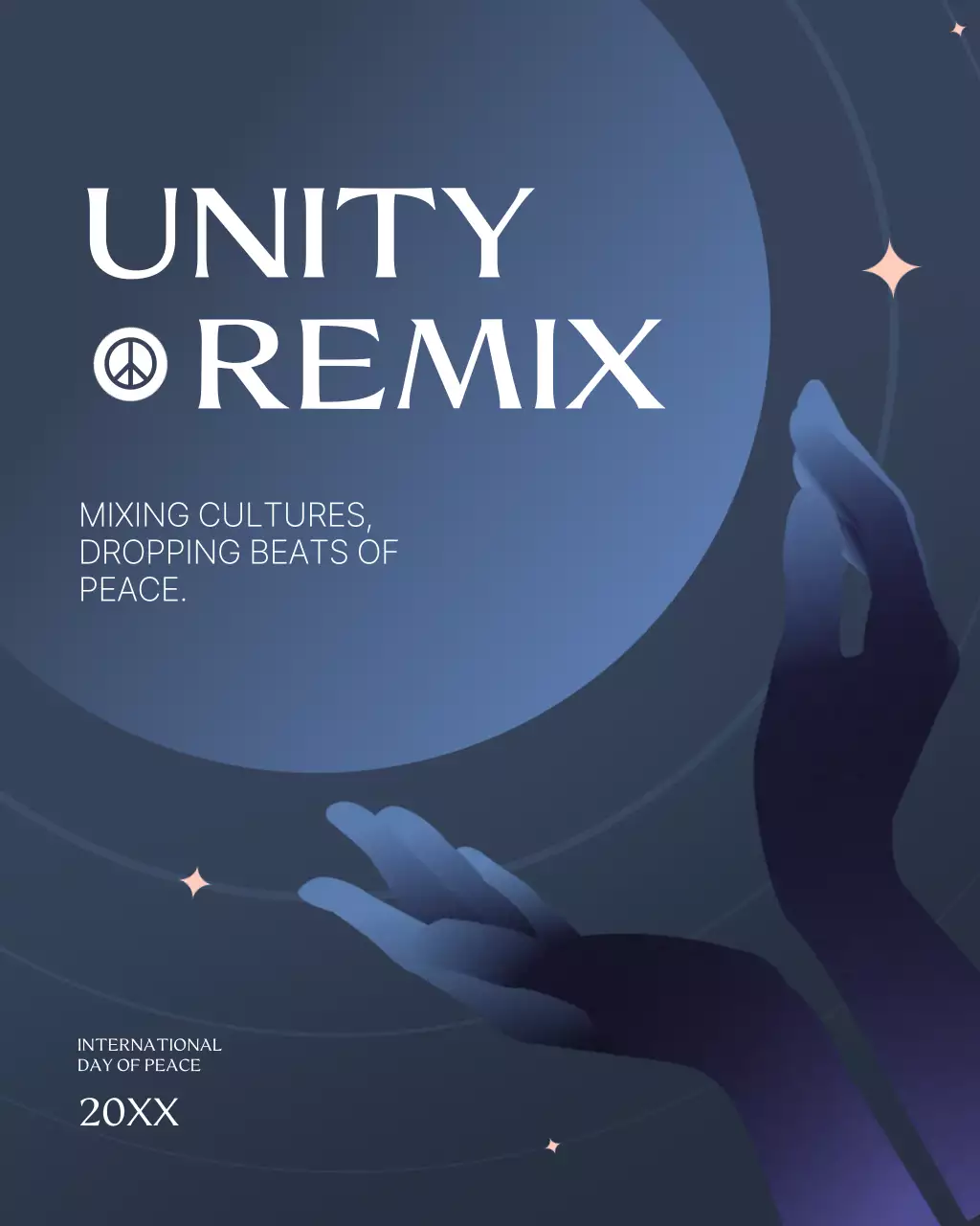 Blue Gradient International Peace Day Instagram Post