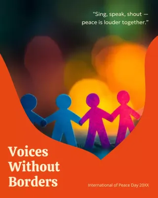 Orange Illustrative International Peace Day Instagram Post