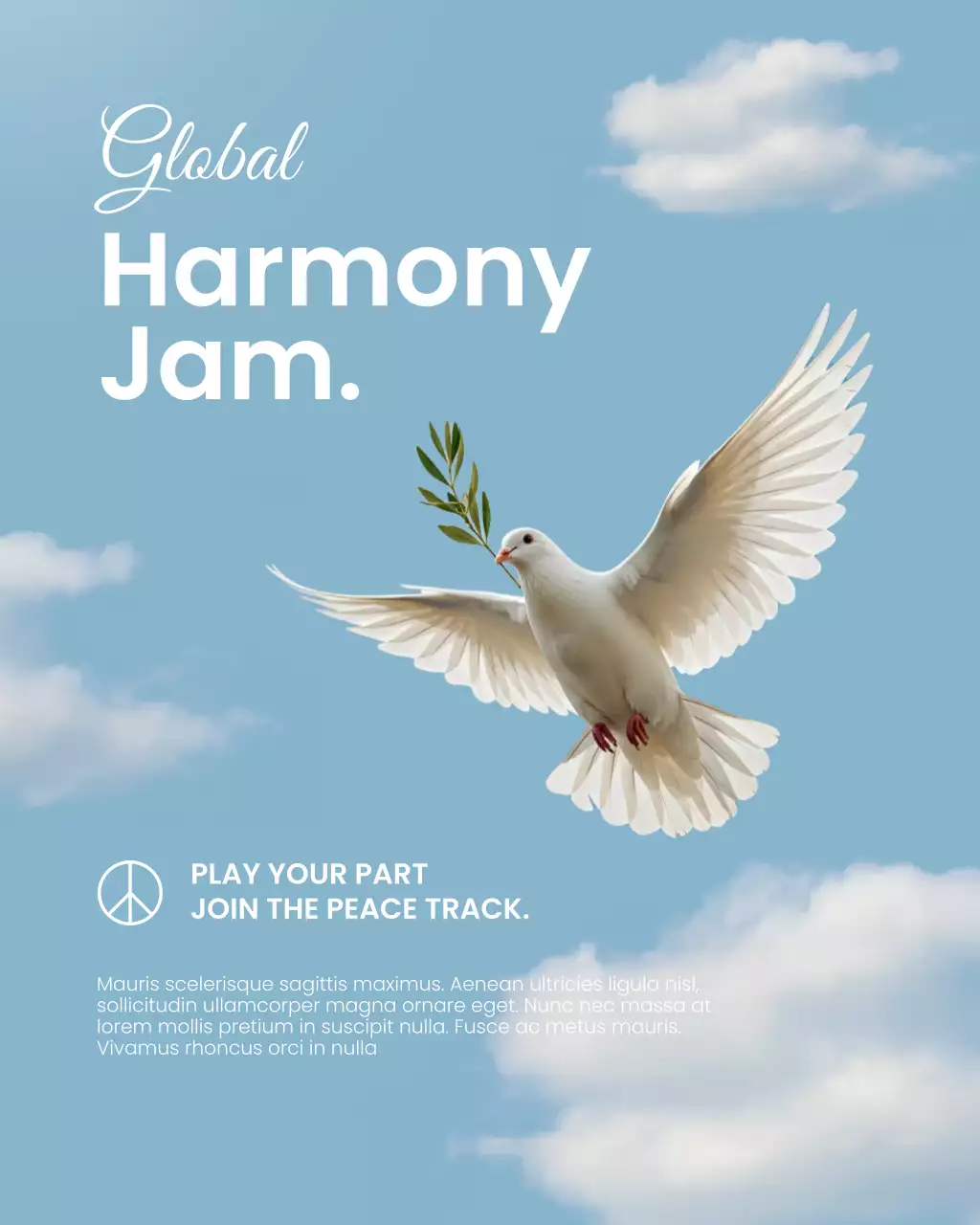 Blue Elegant International Peace Day Instagram Post