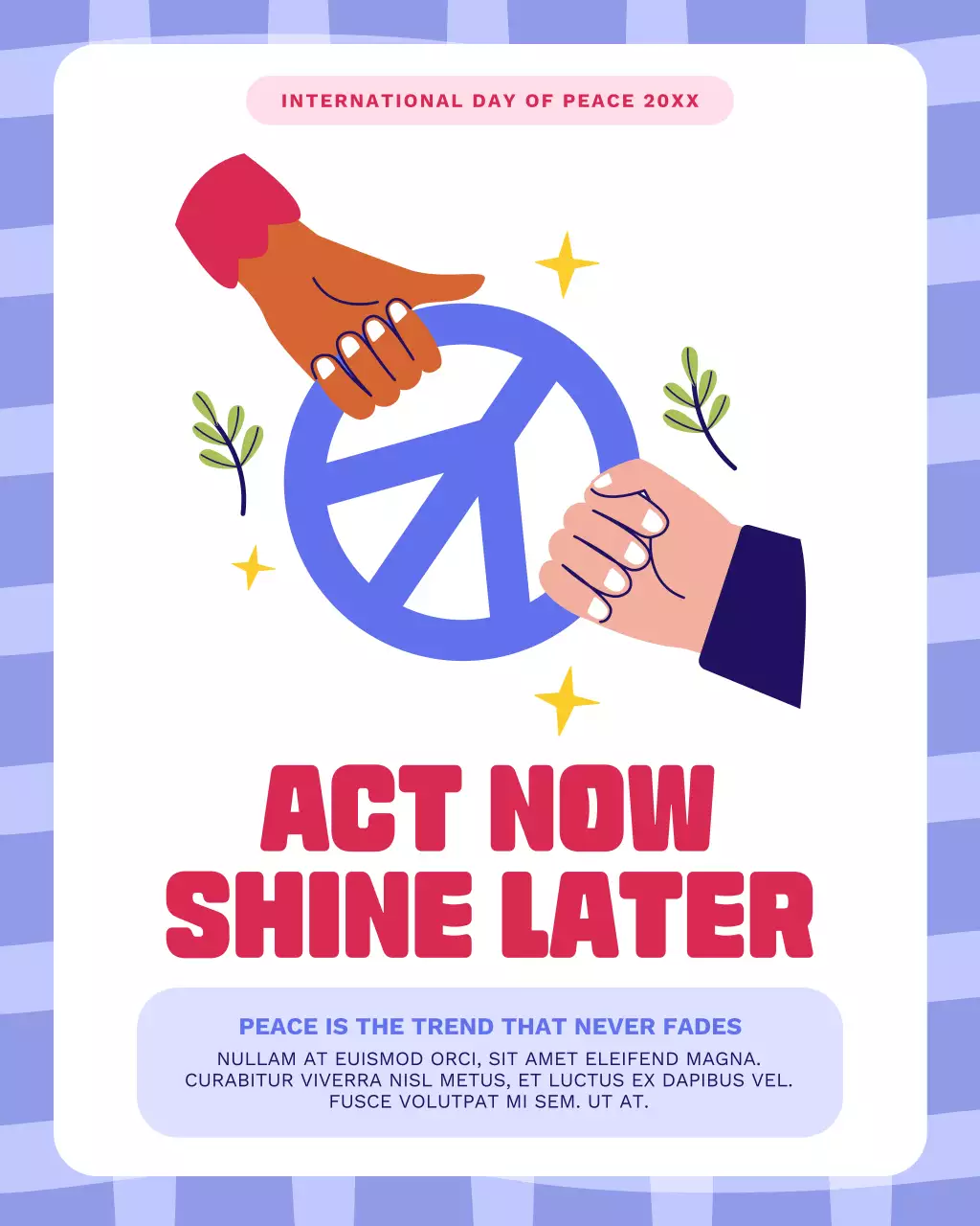 Blue International Peace Day Instagram Post