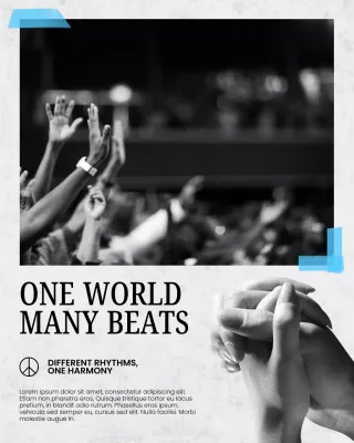 Black Modern International Peace Day Instagram Post