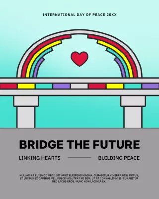 Rainbow Minimal International Peace Day Instagram Post