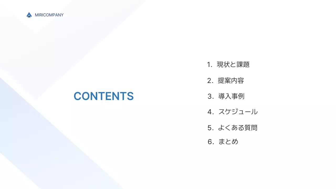 青 シンプル ビジネス 提案書 プレゼンテーション